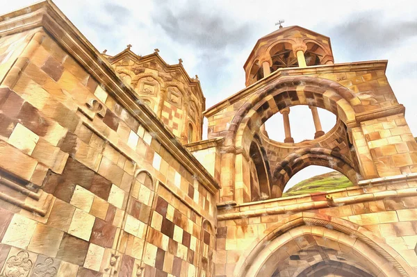 Svatý Štěpán Arménský klášter barevné malby, Východní Ázerbájdžán, Írán. — Stock fotografie