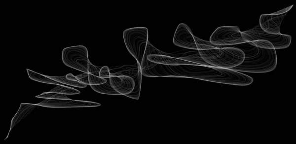 3D illustration of waves look like smoke — Stock Photo, Image