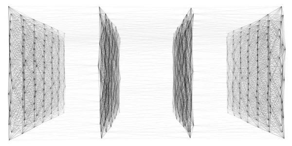 3D ilustracja geometrycznych płyt wieloboju na białym tle. — Zdjęcie stockowe