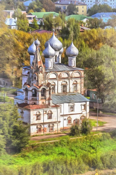 Kirche des Hl. Johannes Chrysostomus bunte Malerei, 1640er Jahre, Wologda, Gebiet Wologda Russland. — Stockfoto