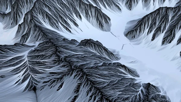 Ilustración colorida 3D del relieve del paisaje de montaña. — Foto de Stock