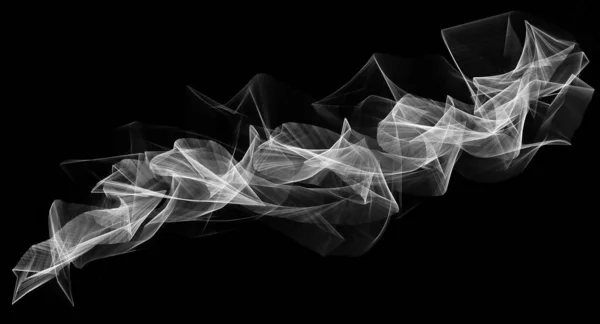 Illustrazione 3D delle onde assomigliano a fumo — Foto Stock