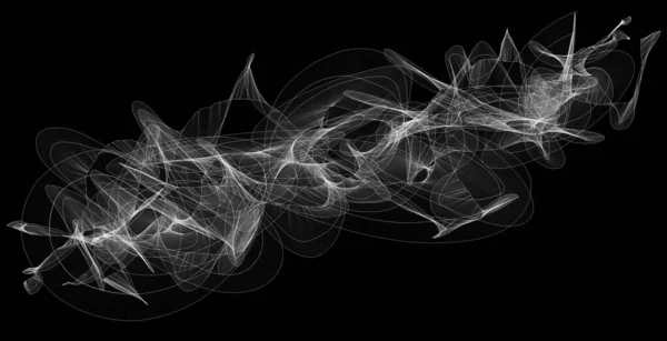 3D-illustration av vågor ser ut som rök — Stockfoto