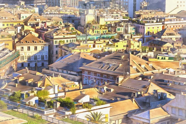 Stadtbild von Peralto farbenfrohe Malerei — Stockfoto