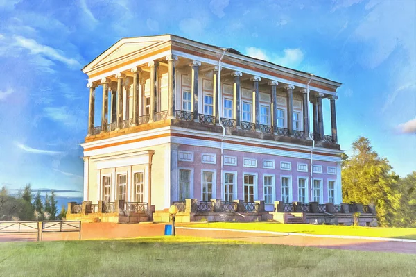 Beautiful Belvedere building colorful painting, 1856 Peterhof Russia. — Stock Photo, Image