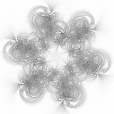 Yaratıcı tasarım için soyut fraktal çizim çiçek gibi görünüyor.