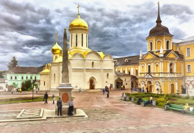 Trinity Katedrali 'nin güzel manzarası resim gibi görünüyor.