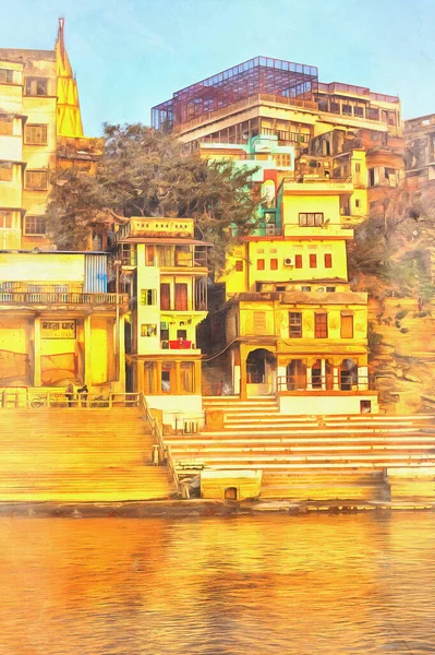 Ganj 'ın renkli resimlerinden şehir manzarası — Stok fotoğraf