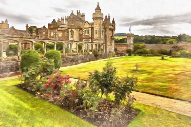 Eski saray güzel manzara renkli resim gibi görünüyor..