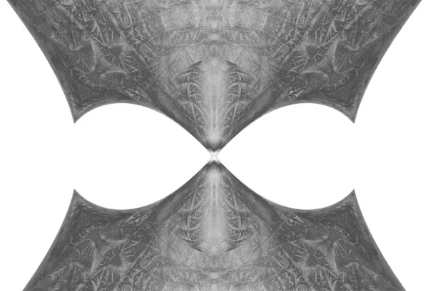 Ilustração fractal abstrata monocromática para design criativo em fundo branco. — Fotografia de Stock