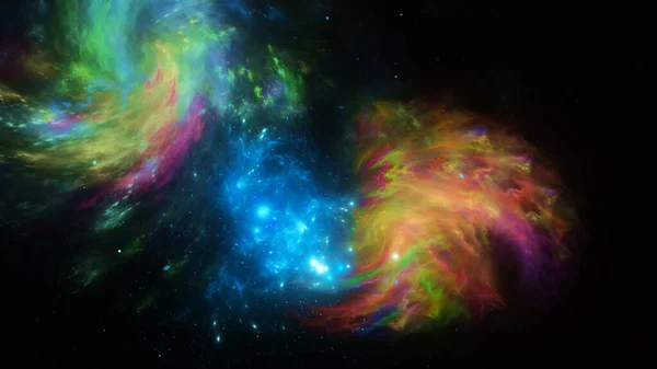 Absztrakt fraktál illusztráció néz ki, mint a gyönyörű galaxisok. — Stock Fotó