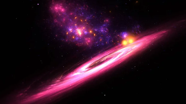 Абстрактная фрактальная иллюстрация выглядит как красивые галактики. — стоковое фото