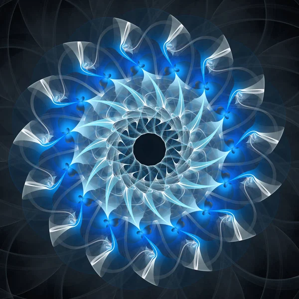 La ilustración fractal abstracta para el diseño creativo parece una flor. —  Fotos de Stock