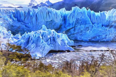 Perito Moreno Buzulu 'nun renkli tablosuna bak