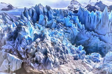 Perito Moreno Buzulu 'nun renkli tablosuna bak