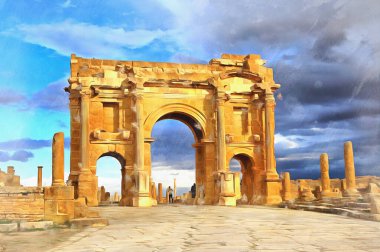 Trajans Kemer renkli resim gibi görünüyor.