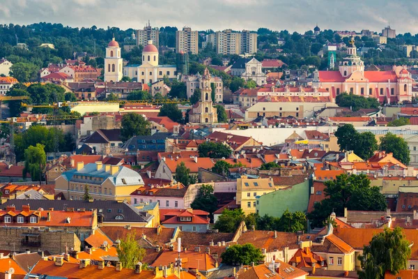 Litvanya 'nın başkenti Vilnius' un hava manzarası.