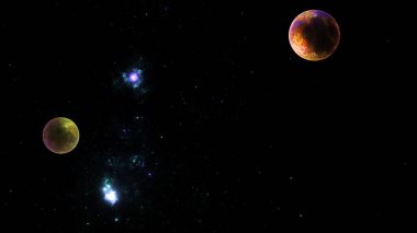 Soyut fraktal çizimler güzel gezegenlere benziyor..