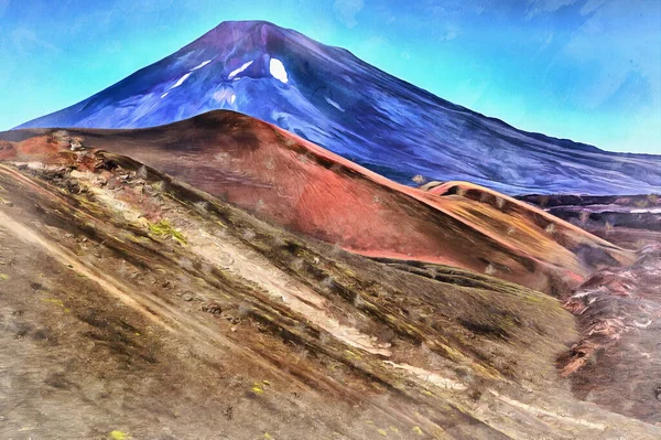 Pittura colorata del vulcano Lonquimay — Foto Stock