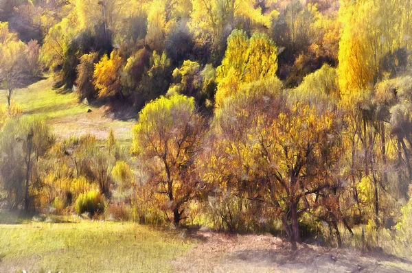 Colorful painting of mountain valley in Armenia — Stock Photo, Image