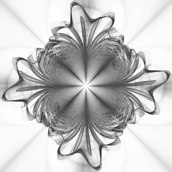 Absztrakt fraktál illusztráció kreatív design úgy néz ki, mint a virág fehér háttér. — Stock Fotó