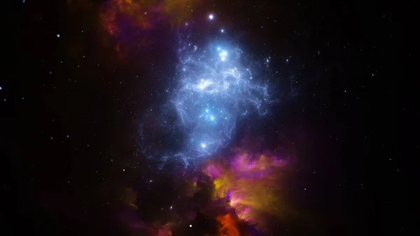 Абстрактная фрактальная иллюстрация выглядит как красивые галактики. — стоковое фото