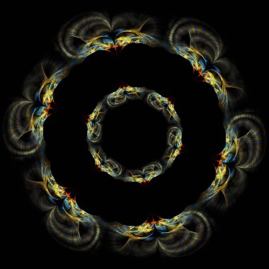 Yaratıcı tasarım için üç boyutlu soyut fraktal çizimi