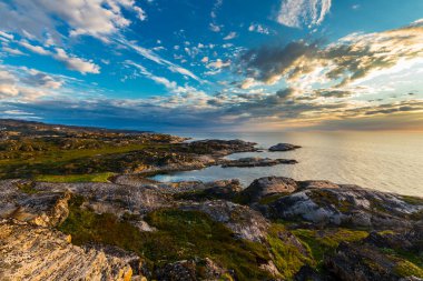 Barents Denizi 'ndeki güzel kutup yazı manzarası