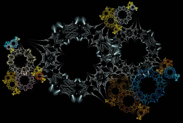 Ilustración 3D del fractal abstracto para el diseño creativo — Foto de Stock