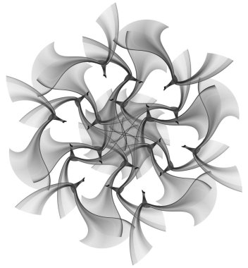 Yaratıcı tasarım için üç boyutlu soyut fraktal çizimi