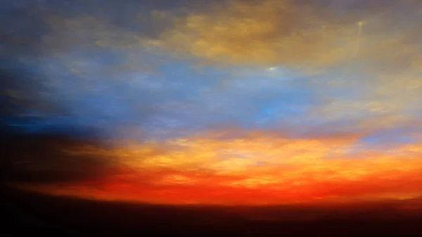 3D απεικόνιση της αφηρημένης φράκταλ για δημιουργικό σχεδιασμό μοιάζει με πολύχρωμο ηλιοβασίλεμα ατμόσφαιρα πλανήτη — Φωτογραφία Αρχείου