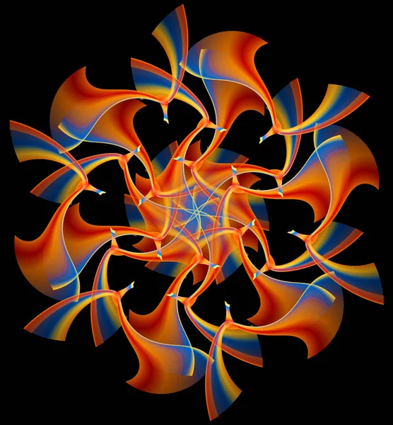 Ilustração 3D do fractal abstrato para design criativo — Fotografia de Stock