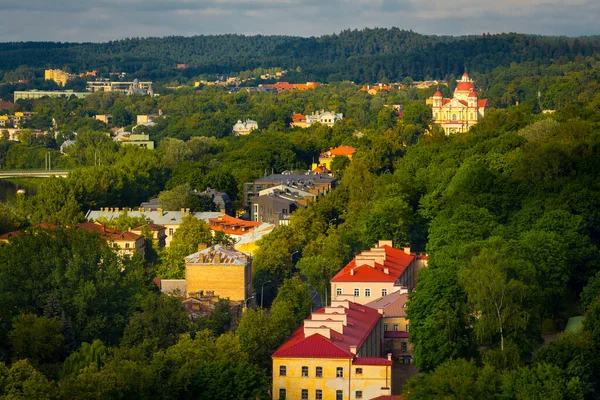 Légi felvétel Vilniusról, Litvánia fővárosáról. — Stock Fotó