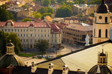 Litvanya 'nın başkenti Vilnius' un hava manzarası.