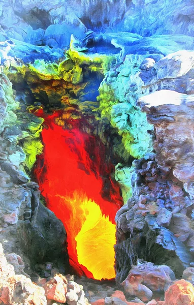 俄罗斯堪察加半岛托尔巴奇克火山彩绘景观. — 图库照片