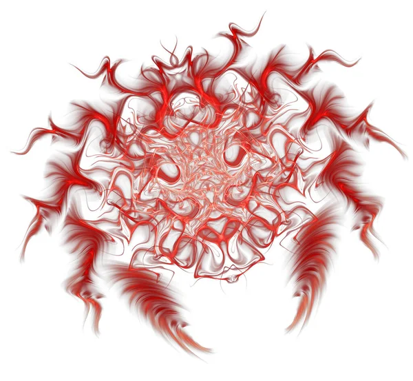 Illustration 3D de fractale abstraite pour la conception créative sur fond blanc ressemble crabe — Photo