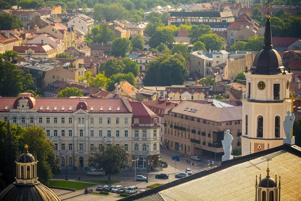 Aerial view on Vilnius, the capital of Lithuania. — Stock Photo, Image