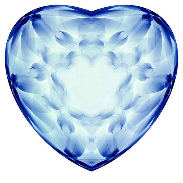 Illustration 3D de fractale abstraite pour le design créatif ressemble à coeur. — Photo