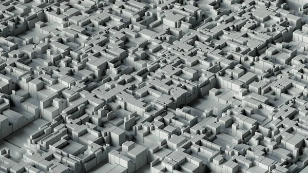 Ilustración 3D de la estructura futurista parece ciudad moderna. — Foto de Stock
