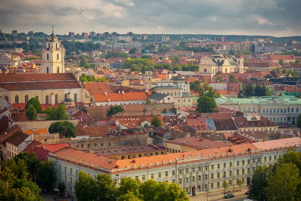 Litvanya 'nın başkenti Vilnius' un hava manzarası.
