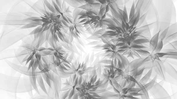 Ilustración 3D de fractal abstracto para el diseño creativo parece adornado con hierba. — Foto de Stock