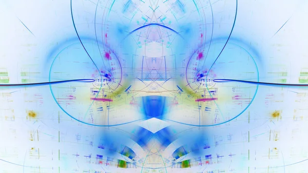 Ilustração 3D de fractal abstrato para design criativo se parece com estrutura techno cidade moderna. — Fotografia de Stock