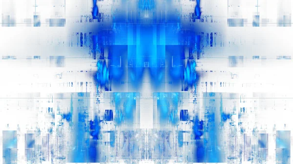 La ilustración 3D del fractal abstracto para el diseño creativo se parece a la estructura moderna del techno de la ciudad. — Foto de Stock