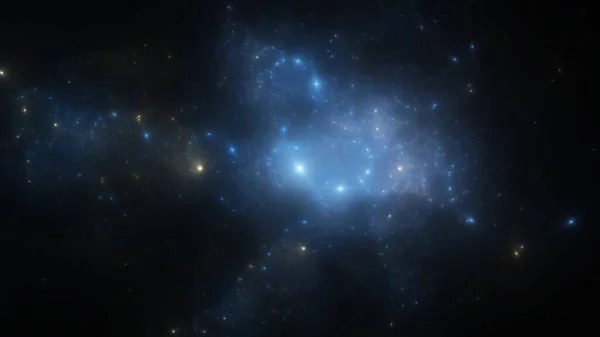 3D απεικόνιση του αφηρημένου φράκταλ για δημιουργικό σχεδιασμό μοιάζει με γαλαξίες — Φωτογραφία Αρχείου