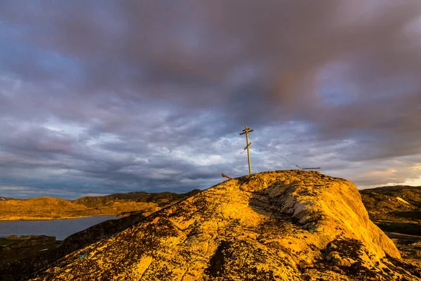 Bela paisagem de verão ártico no mar de Barents — Fotografia de Stock