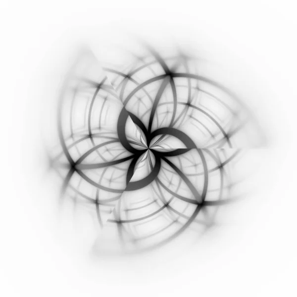3D иллюстрация абстрактного фрактала для творческого дизайна выглядит как цветок. — стоковое фото