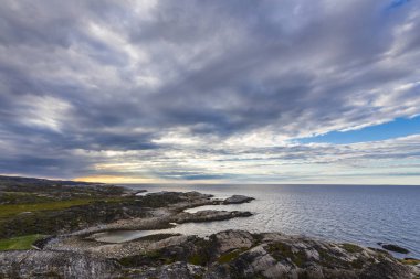 Barents Denizi 'ndeki güzel kutup yazı manzarası