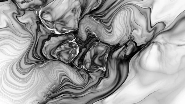 3D illustration of abstract fractal for creative design looks like liquefied pearl. — Stock Photo, Image