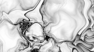 Yaratıcı tasarım için soyut fraktalın 3 boyutlu çizimi sıvılaştırılmış inciye benziyor..