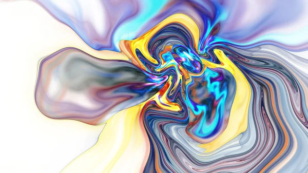 Ilustración 3D de fractal abstracto para el diseño creativo parece perla licuada. — Foto de Stock